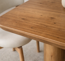 Ver imagem 5 de Mesa de Jantar Design Contemporâneo Tampo Borda Arredondada e Pés Curvos Cilíndricos 90x160cm