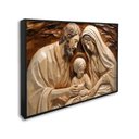 Ver imagem 1 de Quadro Decorativo Religioso Sagrada Família com 1 Tela Cm ou Cm de Parede para Sala Quarto Hall 60cm Sem Vidro