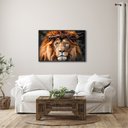 Ver imagem 2 de Quadro Decorativo Religioso Leão de Judah com 1 Tela Cm ou Cm de Parede para Sala Hall Igreja 60cm X Sem Vidro