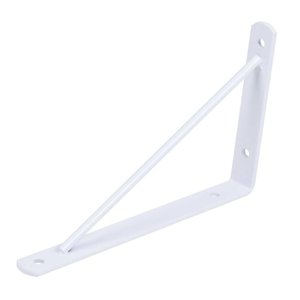 Kit 12 Suporte Mão Francesa Metal Branco 30cm – Overtime