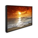 Ver imagem 2 de Quadro Decorativo Paisagem Pôr do Sol na Praia com 1 Tela 60x90cm para Escritório Banheiro Com Vidro