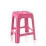 Banqueta Banco Banquinho Plástico Cadeira Empilhável para Lanchonete Jardim Casa Bar Multiuso Rosa - 1