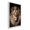 Ver imagem 1 de Quadro Decorativo Motivacional Leão Rei com 1 Tela Cm ou Cm de Parede para Sala Quarto Hall 60cm X 9 Sem Vidro