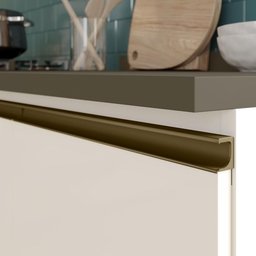 Kit Ilha Gourmet Connect com Balcões 60cm e Porta Toalha Off White - Móveis Henn - 4