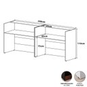 Ver imagem 3 de Balcões para Recepção Atendimento Escritório 240 Cm F5 Cor:nogal com Preto