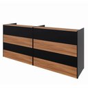 Ver imagem 2 de Balcões para Recepção Atendimento Escritório 240 Cm F5 Cor:nogal com Preto