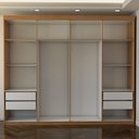 Ver imagem 5 de Guarda-roupa Casal Nirvana Plus 8 Portas 4 gavetas com Espelho Cinamomo/branco - Panorama Móveis