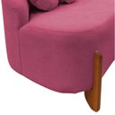 Ver imagem 7 de Namoradeira Sofá Feijão Moscou 130cm Orgânica Veludo Rosa