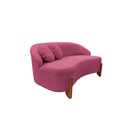 Ver imagem 4 de Namoradeira Sofá Feijão Moscou 130cm Orgânica Veludo Rosa