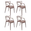 Ver imagem 1 de Kit 4 Cadeiras Allegra Marrom Fendi