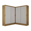 Ver imagem 2 de Closet Casal Duplo Belém 4 Portas 4 Gavetas Carioca Móveis Cinamomo com Off White