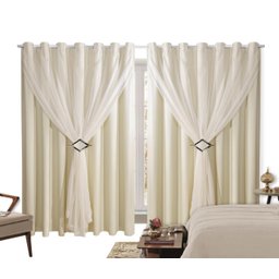 Cortina Blackout PVC 4,00m X 2,60m Com Voil Palha - 1