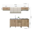 Ver imagem 4 de Cozinha Completa Dinamarca 10 Portas 2 Gavetas com Vidro 6123.166 Castani - Indékes