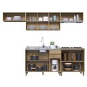 Ver imagem 3 de Cozinha Completa Dinamarca 10 Portas 2 Gavetas com Vidro 6123.166 Castani - Indékes