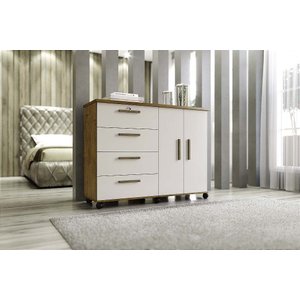 Comoda Sapateira Duda Canela Off White - Moveis Borsari