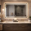 Ver imagem 7 de Espelho de LED Touch Retangular com 3 Cores de Luz 60x80 cm