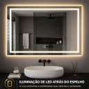 Ver imagem 4 de Espelho de LED Touch Retangular com 3 Cores de Luz 60x80 cm