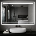 Ver mais imagens de Espelho de LED Touch Retangular com 3 Cores de Luz 60x80 cm