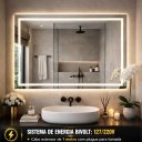 Ver imagem 7 de Espelho de LED Touch Retangular com 3 Cores de Luz 60x80 cm