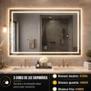 Ver imagem 5 de Espelho de LED Touch Retangular com 3 Cores de Luz 60x80 cm