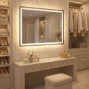 Ver imagem 3 de Espelho de LED Touch Retangular com 3 Cores de Luz 60x80 cm