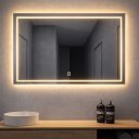 Ver imagem 1 de Espelho de LED Touch Retangular com 3 Cores de Luz 60x80 cm