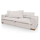 Ver imagem 3 de Sofá Retrátil Reclinável Verona com Molas Ensacadas no Assento Tecido Linho Cru 2,50m