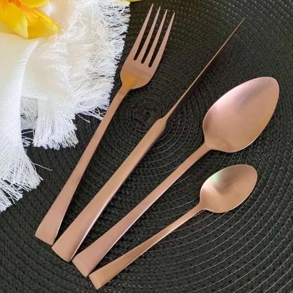 FAQUEIRO 30PCS ACO INOX DAVOS ROSE FOSCO 71695 ROJEMAC - 1