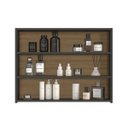 Ver imagem 4 de Armário Espelheira para Banheiro 80cm com 2 Portas de Espelho Aurora