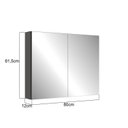 Ver imagem 3 de Armário Espelheira para Banheiro 80cm com 2 Portas de Espelho Aurora