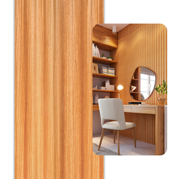 Painel Ripado Cor: Freijó de Uso Interno em Wpc Soft 2,90m X 19cm - 3