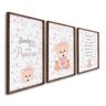 Quadro Infantil Decorativo Sonhe Alto Princesa com 3 Telas 60x90cm para Quarto Sala Brinquedoteca Com Vidro - 2