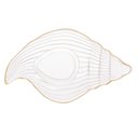 Ver imagem 2 de Bowl de Vidro Concha com Filete Trompete Dourado 20cm X 12cm - Wolff