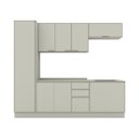Ver imagem 3 de Cozinha Compacta Modulada 100% MDF 5 Peças com Tampo Areia HP Fineze