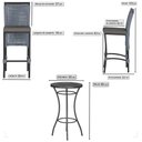 Ver imagem 2 de Mesa Bistro e 2 Banquetas Roma Preta Corda Náutica 11 Trama Original