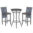 Ver imagem 1 de Mesa Bistro e 2 Banquetas Roma Preta Corda Náutica 11 Trama Original