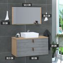 Ver imagem 3 de Conjunto Armário de Banheiro Berlim 60 Cm Mdf + Espelheira + Cuba