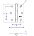Ver imagem 3 de Kit 2 Dobradiça F.l.o Porta Janela Pino Solto Real 3 X 2,5"