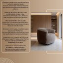 Ver imagem 7 de Poltrona Marselha 86cm Giratoria Suede Cappuccino Corino Marrom Premiun para Sala