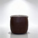 Ver imagem 4 de Poltrona Marselha 86cm Giratoria Suede Cappuccino Corino Marrom Premiun para Sala