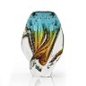 Vaso Em Cristal Murano Esmeralda E Âmbar - São Marcos 24Cm - 1