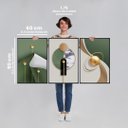 Ver imagem 3 de Quadro Decorativo Geométrico Formas Abstratas com 3 Telas de Parede para Sala Quarto Escritório 60cm Sem Vidro