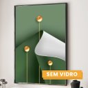 Ver imagem 4 de Quadro Decorativo Geométrico Formas Abstratas com 3 Telas de Parede para Sala Quarto Escritório 60cm Sem Vidro