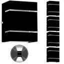 Ver imagem 1 de 5 Arandelas Externa 2 Frisos Foco Fachos Parede Muro Preto