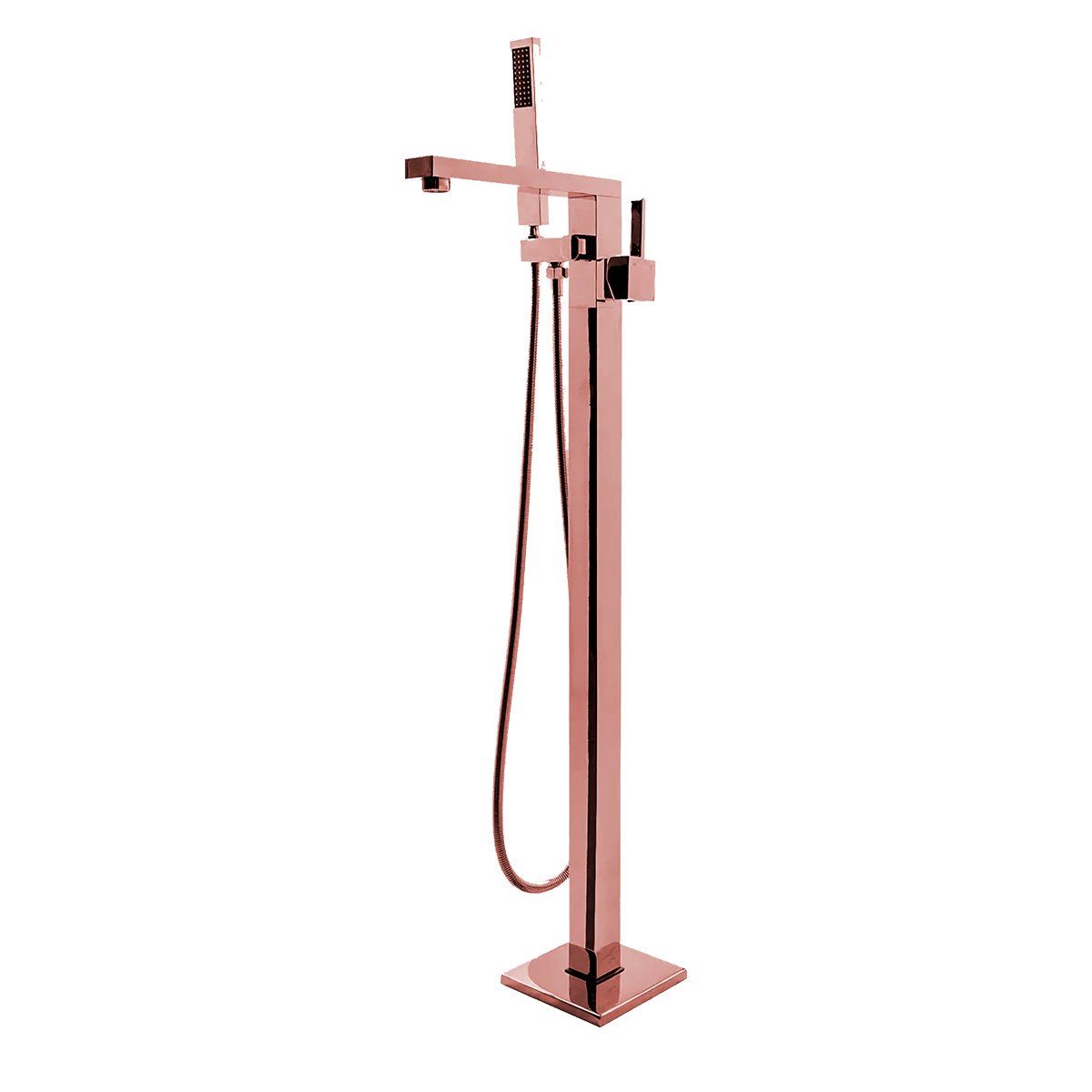 Misturador Torneira de Piso/banheira Monocomando C/ducha Rosé Gold Capri - Demima