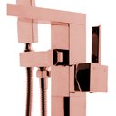 Ver imagem 2 de Misturador Torneira de Piso/banheira Monocomando C/ducha Rosé Gold Capri - Demima