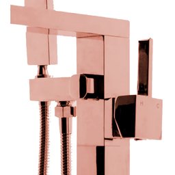 Misturador Torneira de Piso/banheira Monocomando C/ducha Rosé Gold Capri - Demima - 2