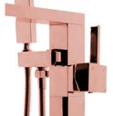 Ver imagem 2 de Misturador Torneira de Piso/banheira Monocomando C/ducha Rosé Gold Capri - Demima