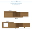 Ver imagem 5 de Rack Extensível Ripado TV 50 Polegadas Planejado 195cm Aruá CabeCasa MadeiraOriginals Marrom Jatobá