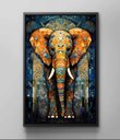 Ver imagem 4 de Quadro Decorativo Canvaspremium Abstrato Animais Elefante Moldura Flutuante Gg
